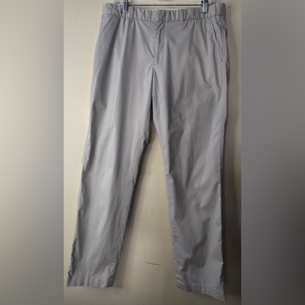 Louis  Castel Men's Gray straight leg pants